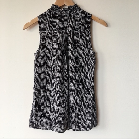 J.Crew Sleeveless Patterned Shirt Silk 00 - Picture 4 of 6